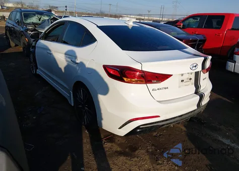 2018 Hyundai Elantra Sport from USA, damaged, VIN KMHD04LB7JU534799